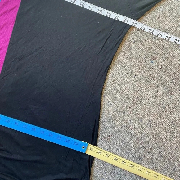 VTG Phool India MidiDress Black Multicolor Block Stretchy Festival Largenlook 2X - Picture 2 of 10